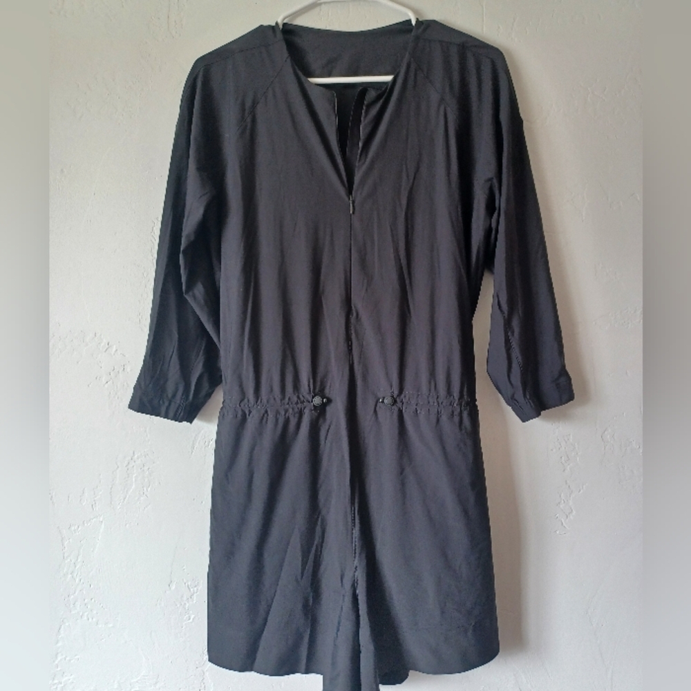 Lululemon Black Long Sleeve Activewear Romper with Adjustable Waist